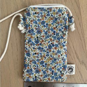 small liberty print cross body bag. handmade